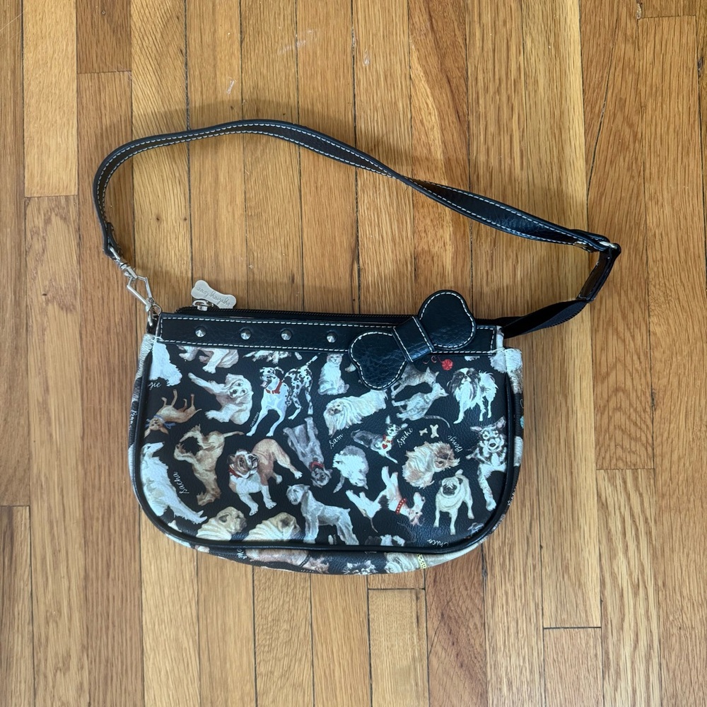 Sydney Love dogs and cats themed shoulder bag with bow